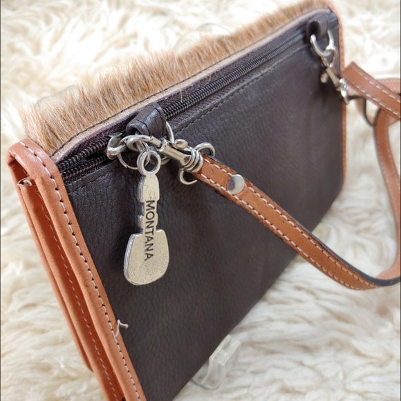 MONTANA WEST Tri-Fold Purse/Wallet-Hair-Brown - Picture 7 of 16